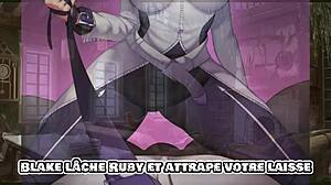 Ruby and Blake train you in RWBY hentai femdom denial