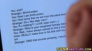 Chica CFNM chupa polla de desconocido en acción cruda HD