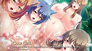 monster girl breeder features bisexual lesbian sex scenes in anime game pt3
