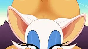 Rouge, suck that cock and swallow cum while I fuck your ass?