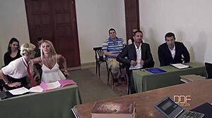 xxx justice - judge demands steamy group sex with dp action