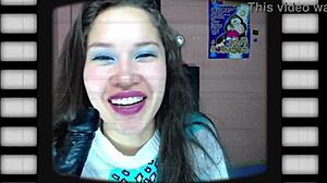 teen babe deepthroats big black cock, spitting and gagging 😋