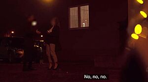 waitress on a break with great natural tits gets roughly fucked in a van