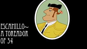 hey, this anime gay bullfighter and his lover are so hot together