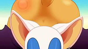 Rouge, suck that cock and swallow cum while I fuck your ass?