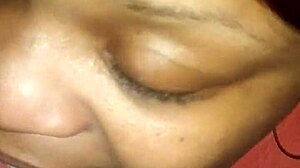 Ebony girl takes monster cock in deepthroat again