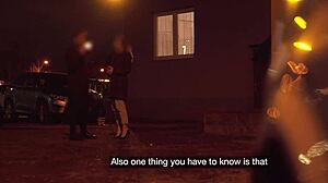 waitress on a break with great natural tits gets roughly fucked in a van