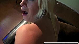 Milf Kierstin Koyote Feels Passion Kissing Cock on Street in Fishnets