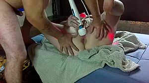 i watch cherry shay spread and masturbate with vibrator, big nipples, shaved pussy to huge cumshot