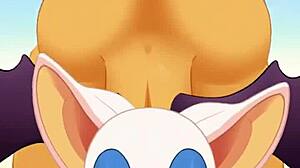 Rouge, suck that cock and swallow cum while I fuck your ass?