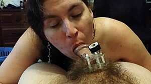 chastity blowjob with teasing femdom elements