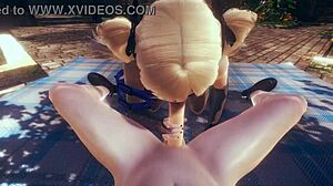 Genshin Impact Hentai - POV Fischl Blowjob with Cum!