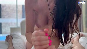 I strip for my husband, riding to a bright orgasm.