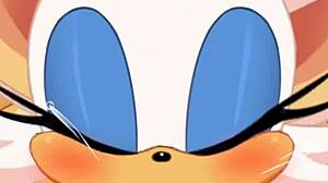 Rouge, suck that cock and swallow cum while I fuck your ass?