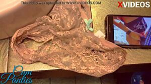 Framed my girlfriend stole her panties and cum in them