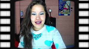 teen babe deepthroats big black cock, spitting and gagging 😋