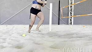 Beach Tennis Teacher Gets Hard Seeing Big Ass