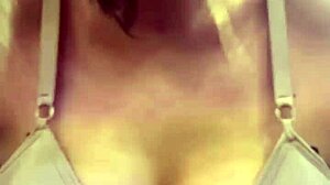 sweaty gym slut trains in bra, dripping with desire