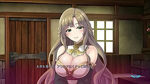 Sister sucks me through the wall hole in this hentai.