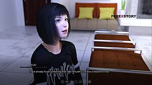 The vampire prince Atlas spots the cute Chinese girl Yuki in the game. He fingers her before a steamy blowjob.