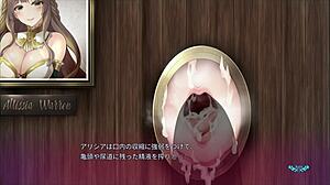 Sister sucks me through the wall hole in this hentai.