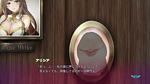 Sister sucks me through the wall hole in this hentai.