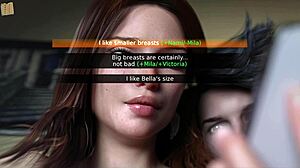 Blonde and redhead teens play erotic game in summer's gone 54