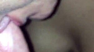 submissive young 18+ whore slowly swallowing cock in reality