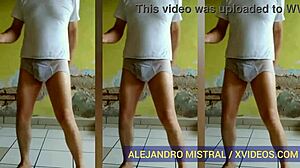 gay man dancing in wet white underwear alejandro mistral