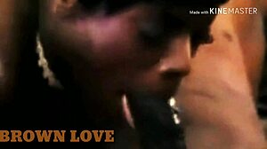 Black and ebony couple sharing a loving moment