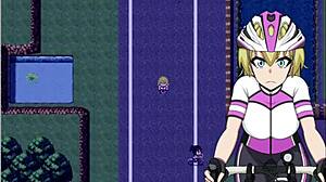 hey, watch this blonde lose the race and get her big tits grabbed? so hot in flash cycling!