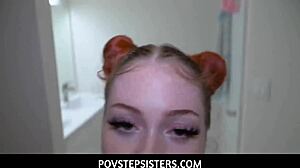 Nevlastné Sestry Valentina Jewels a Arietta Adams Prichytené Pri Jebaní, Pripoja Sa K Nevlastnému Bratovi V Threesome!