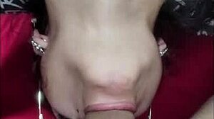 i'm deepthroating this teen slut's throat so hard