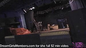 We snuck into empty night club, she's dancing naked