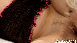 These nice-looking angels are licking each other passionately