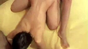 Amateur threesome fuck spied on hidden cam voyeur private sex