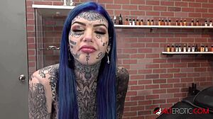 Australian Amber Luke Stuns with Bold New Nose Tattoo