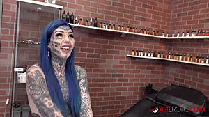 Australian Amber Luke Stuns with Bold New Nose Tattoo