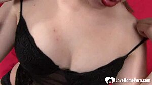 Amazing babe in stockings teases with toys! 😘