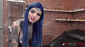 Australian Amber Luke Stuns with Bold New Nose Tattoo