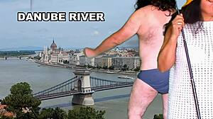 She strips and masturbates on the Danube river for the preview.