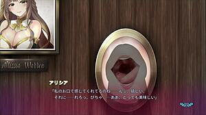 Sister sucks me through the wall hole in this hentai.