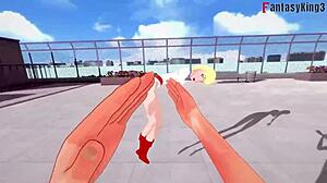 power girl intensely fucks two super men in fantasy