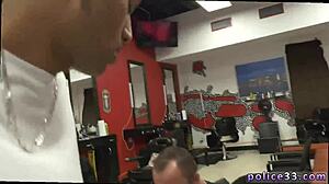 in this ebony military gay sex movie, a robbery suspect gets apprehended and has a steamy encounter with the officer.