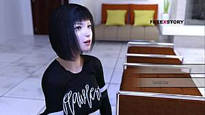 The vampire prince Atlas spots the cute Chinese girl Yuki in the game. He fingers her before a steamy blowjob.