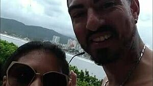 Me and lunna vaz on balcony during party