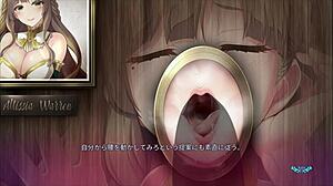 Sister sucks me through the wall hole in this hentai.