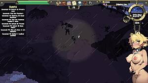 In Cloud Meadow, punishing the poacher who hunts naughty monster girls.