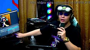 Emy tattooed full of desire in podcast pupum barraco sheer red outdoors