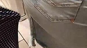 Skirtshouse fucks skirt jeans clara in jeans